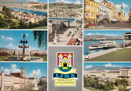 Navigation sailing vessels & boats themed postcard Donaustadt am Alpenrand