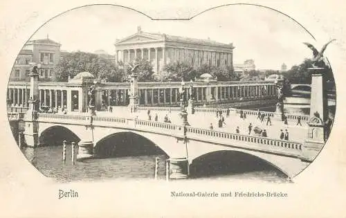 Germany Berlin Friedrichsbrucke und Nationalgalerie