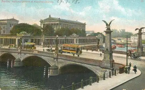 Germany Berlin Nationalgallerie & Friedrichsbrucke tramway