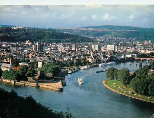 Navigation sailing vessels & boats themed postcard Koblenz die stadt an Rhein