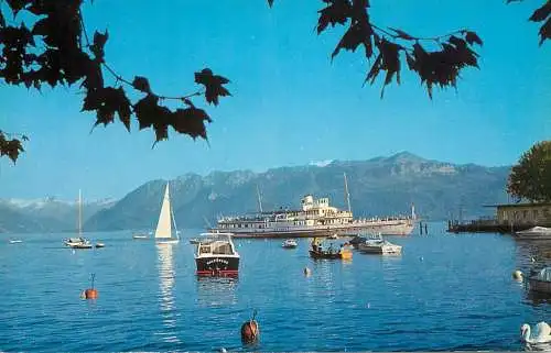 Navigation sailing vessels & boats themed postcard Lausanne Ouchy