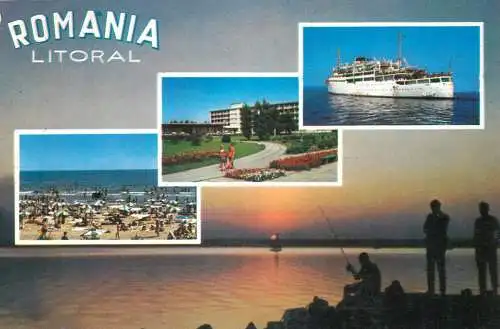 Navigation sailing vessels & boats themed postcard Romania seaside