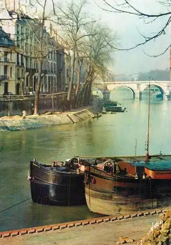 Navigation sailing vessels & boats themed postcard Paris l'Ile Saint Louis