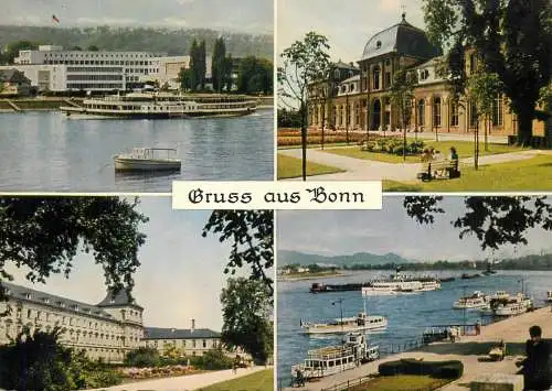 Navigation sailing vessels & boats themed postcard Gruss aus Bonn