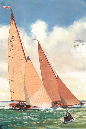 Navigation sailing vessels & boats themed postcard nauttical sports buoy
