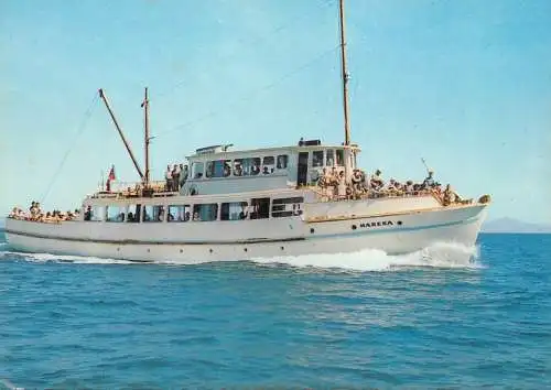 Navigation sailing vessels & boats themed postcard Green Island Great Barrier reef Maren tourist cruise boat