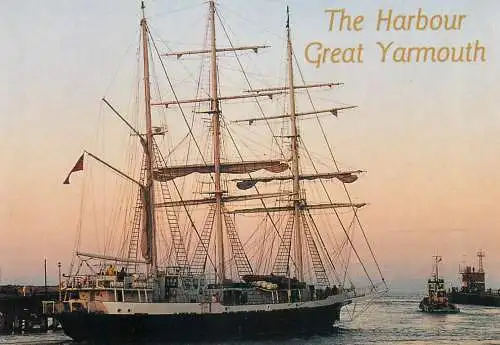 Navigation sailing vessels & boats themed postcard The Great Yarmouth harbour