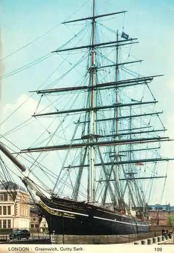 Navigation sailing vessels & boats themed postcard London Greenwich Cutty Shark