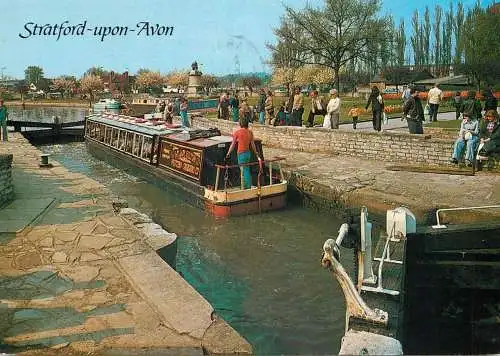 Navigation sailing vessels & boats themed postcard Stratford upon Avon chanel boats