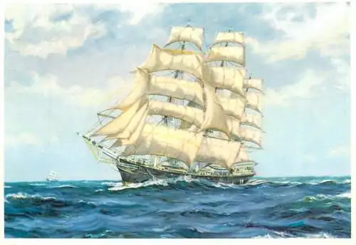 Navigation sailing vessels & boats themed postcard the Square Riggers the Cutty Shark