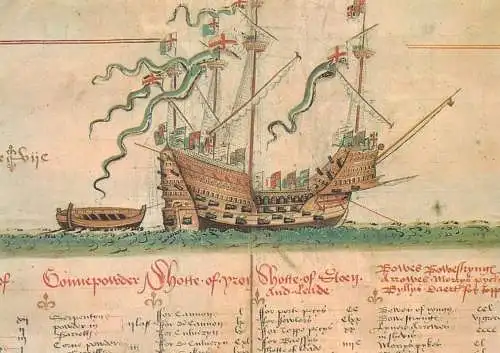 Navigation sailing vessels & boats themed postcard Henry VIII's warship Mary Rose