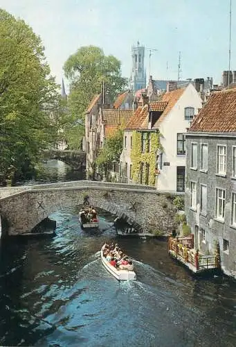 Navigation sailing vessels & boats themed postcard Brugges  chanel boats