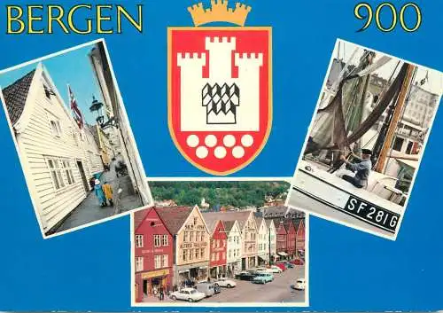 Navigation sailing vessels & boats themed postcard Norway Bergen fishing vessel