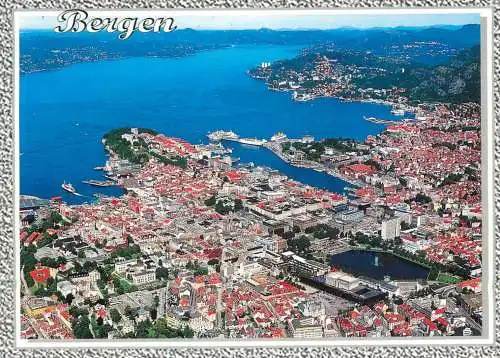 Navigation sailing vessels & boats themed postcard Norway Bergen harbour
