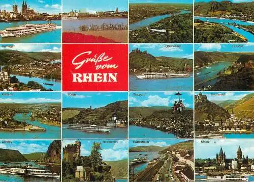 Navigation sailing vessels & boats themed postcard Rhein pleasure cruises