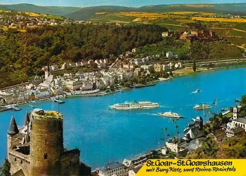 Navigation sailing vessels & boats themed postcard St. Goar Burg Katz pleasure cruise