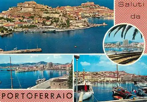 Navigation sailing vessels & boats themed postcard Portoferraio harbour