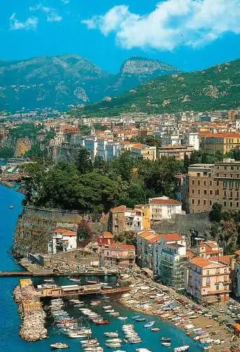 Navigation sailing vessels & boats themed postcard Sorrento harbour panorama