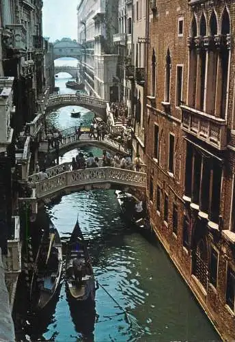 Navigation sailing vessels & boats themed postcard Venice rio della Canonica