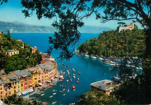 Navigation sailing vessels & boats themed postcard Portofino harbour