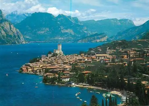 Navigation sailing vessels & boats themed postcard Lago di Garda Malcesine