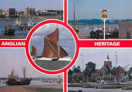 Navigation sailing vessels & boats themed postcard Anglian heritage