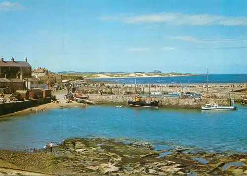 Navigation sailing vessels & boats themed postcard Northumberland seahouses