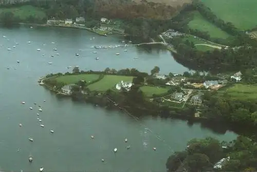 Navigation sailing vessels & boats themed postcard Cornwall Helford village
