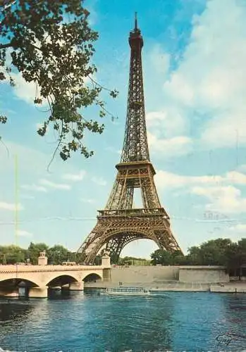 Navigation sailing vessels & boats themed postcard Paris Seine pleasure cruise