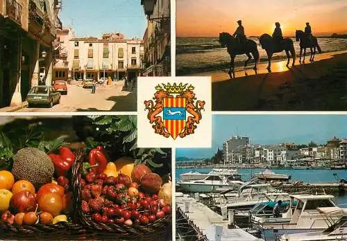 Navigation sailing vessels & boats themed postcard Costa Dorada Cambrils yacht