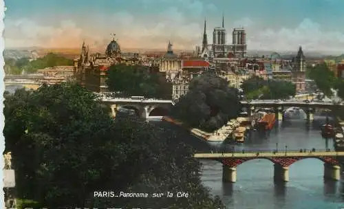 Navigation sailing vessels & boats themed postcard Paris Seine