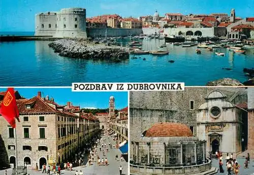Navigation sailing vessels & boats themed postcard Croatia Dubrovnik