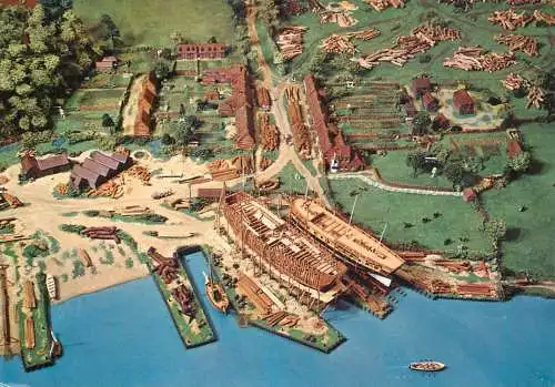 Navigation sailing vessels & boats themed postcard Buckler's hard Beaulieu river shipyard