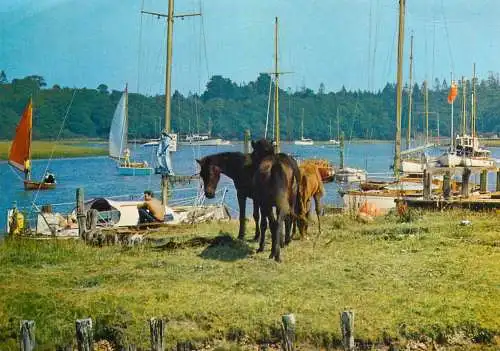 Navigation sailing vessels & boats themed postcard Bucklers Hard