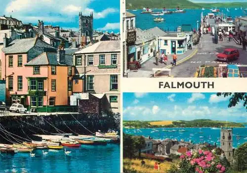 Navigation sailing vessels & boats themed postcard Falmouth harbour