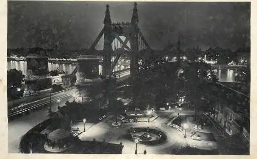 Hungary Budapest Elisabeth Bridge by night