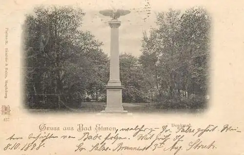 Germany Gruss aus Bad Elmen Denkmal