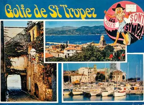 Navigation sailing vessels & boats themed postcard golfe de St. Tropez