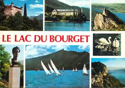 Navigation sailing vessels & boats themed postcard le lac du Bourget