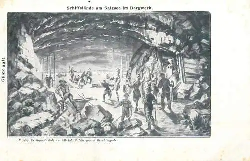 Schiffslande am Salzsee im Bergwerk