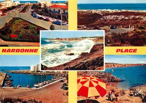 Navigation sailing vessels & boats themed postcard Narbonne plage