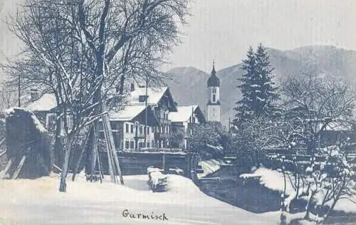 Germany Gruss aus Garmisch winter day