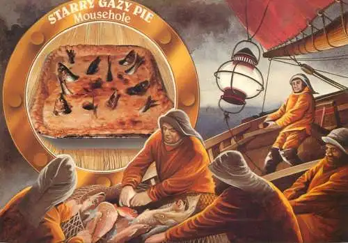 Navigation sailing vessels & boats themed postcard starry Grazy Pie fishing vessel