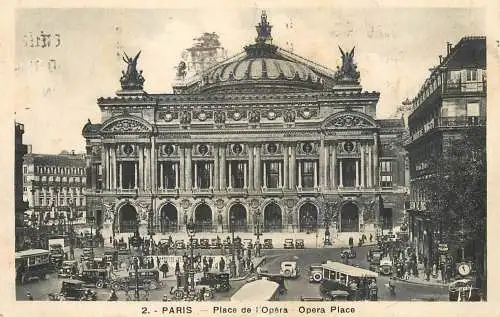 Postcard France Paris opera place