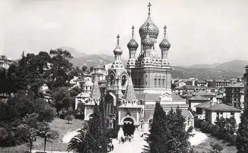 Postcard France Nice l'eglise Russe