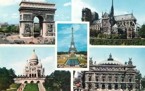 Postcard France Paris landscapes
