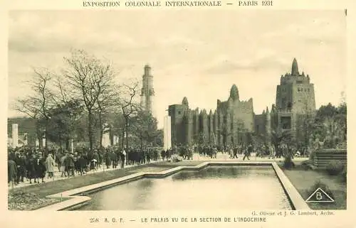 Postcard France Paris le palais 1931 exposition coloniale internationale