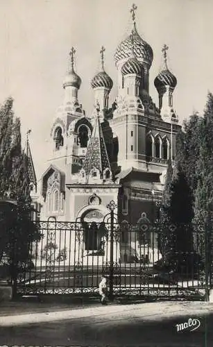 Postcard France Nice eglise Russe