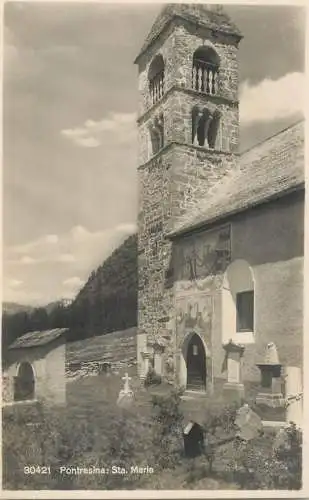 Postcard Switzerland Pontresina Sta Maria