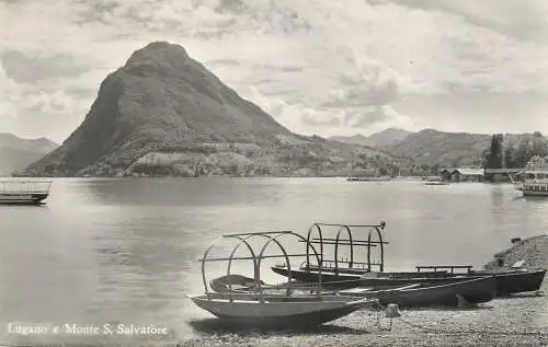 Postcard Switzerland Lugano e Monte San Salvatore